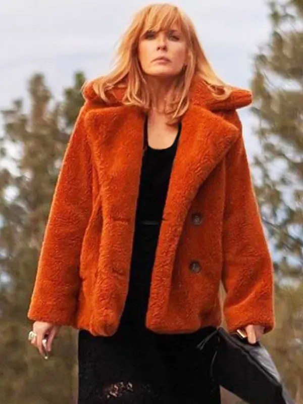 Beth-Dutton-Orange-Coat-Yellowstone-Tv-Jackets-Front