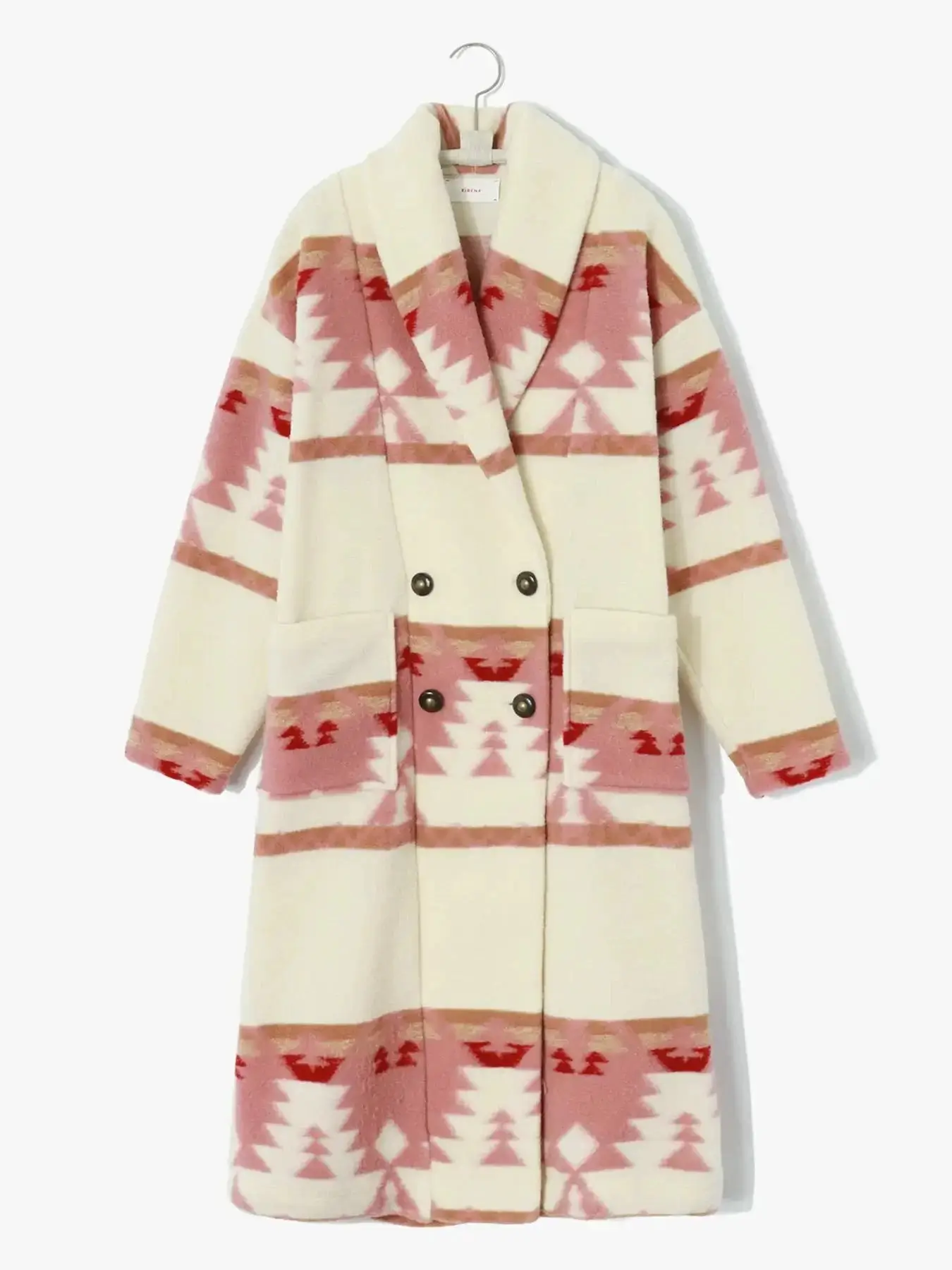 Beth-Dutton-Pink-Printed-Coat-Yellowstone-Tv-Jackets-FRont