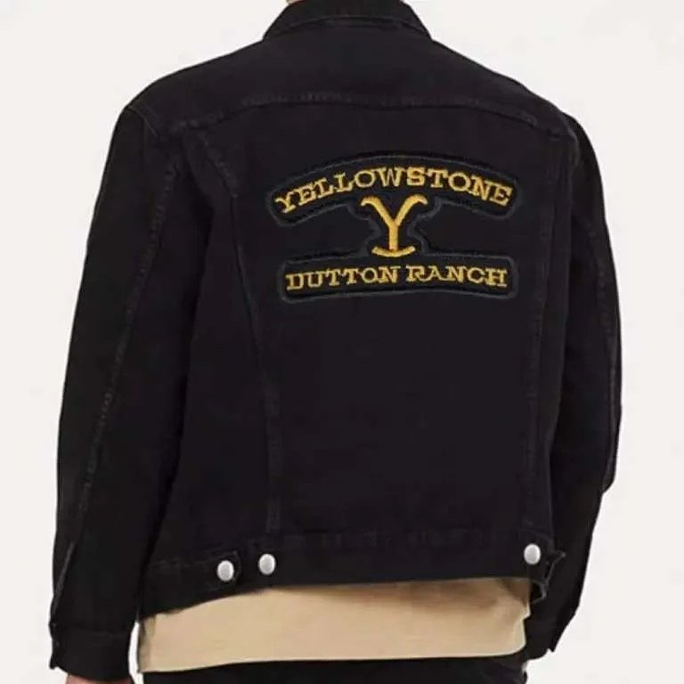 Dutton-Ranch-Yellowstone-Denim-Black-Jackets-yellowstone-tv-jackets-back