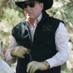 Yellowstone John Dutton Black Wool Vest