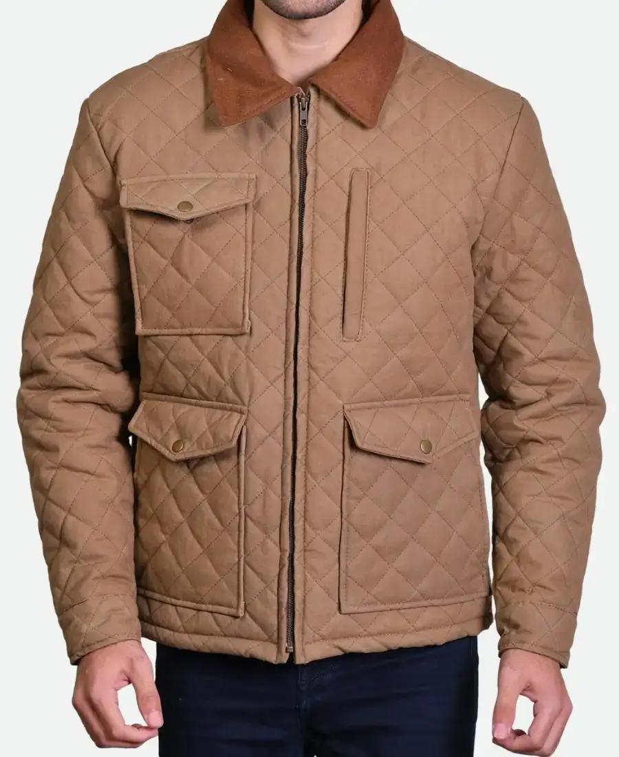 John Dutton Brown Quilted Jacket Yellowstone-Tv-Jackets-Front