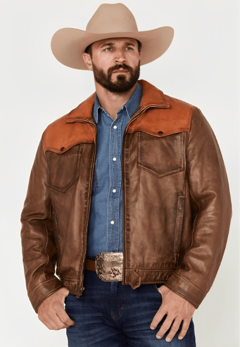 Goldrush-Color-Block-Leather-Jacket-Front-Yellowstone-Tv-Jackets