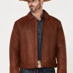 Men’s Rugged Lamb Western Leather Jacket