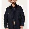 Men-Dark-Blue-Sherpa-Cord-Denim-Jacket-Front-Yellowstone-Tv-Jackets