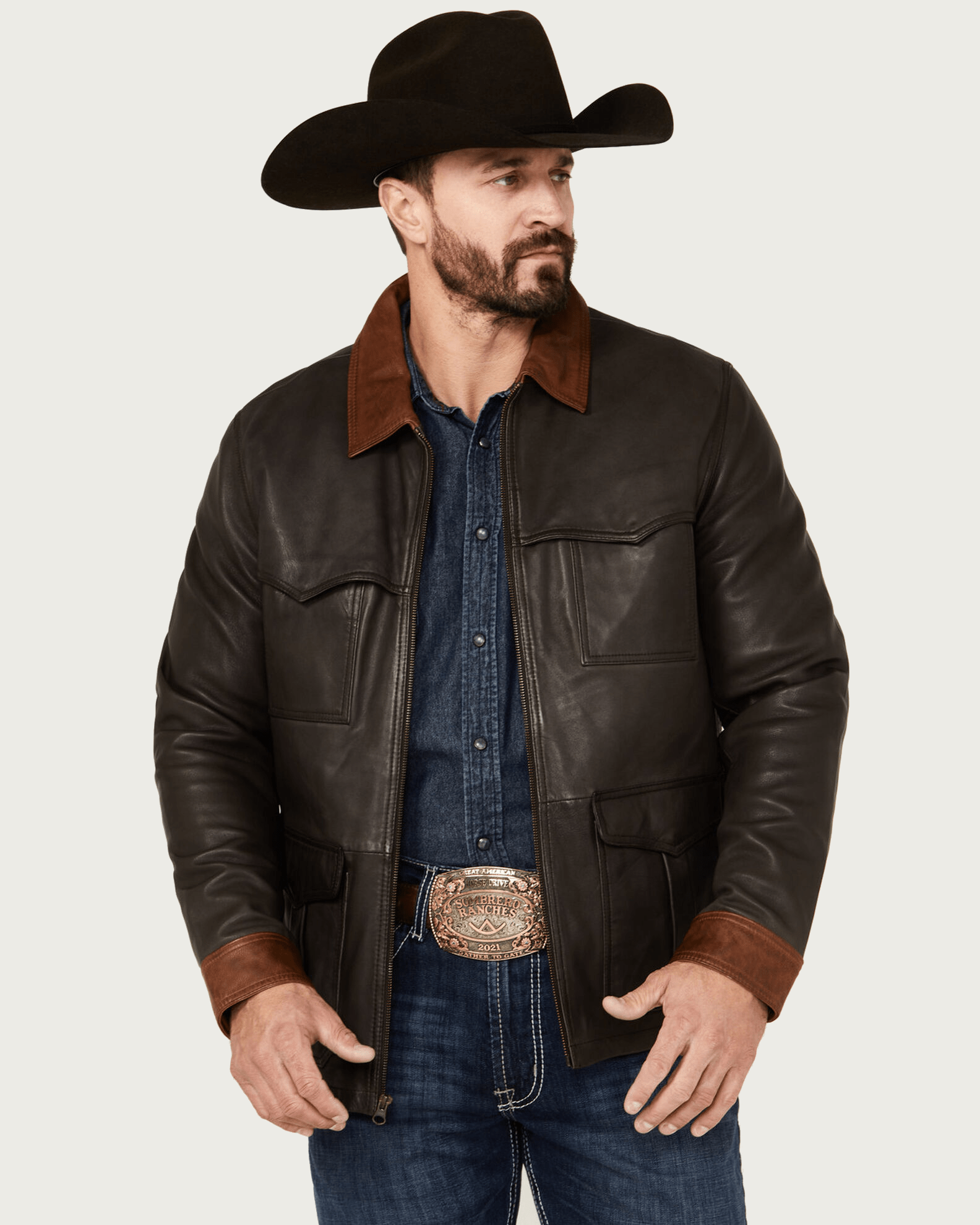 Mens-Black-Brown-Western-Leather-Jacket-Front-Yellowstone-Tv-Jackets