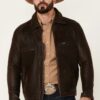 Mens-Cowhide-Dark-Brown-Leather-Jacket-Front-Yellowstone-Tv-Jackets