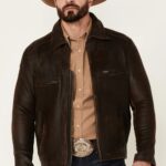 Men's Cowhide Dark Brown Leather Jacket